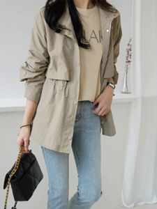 Business Commuter Short Style Womens Coat Loose Fit Waist Inward Autumn Casual Fashion Outerwear 2024 New Arrival
