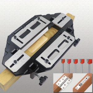 Door Hinge Template Hole Guide Jig Woodworking Hole Opener Positioning Slot Locator Door Cabinet Jamb Router  Hinge Installation