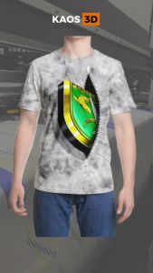 Kaos 3D 3 Dimensi Persebaya Logo 2 Premium Bangkok Thailand