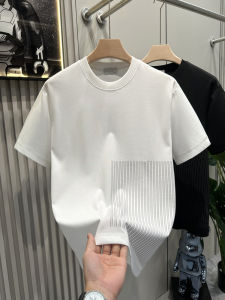 Quick Dry Ice Silk Cotton Anti-Wrinkle Cool Feeling Short Sleeve T-Shirt Mens Summer Trend Loose Silk Luster Half Sleeve Body Shirt