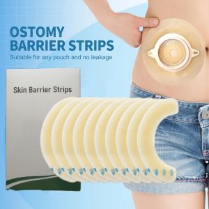 [10pcs] Medical High Grade Stoma Bag Elastic adhesive tape adhesive Strip fixed tape for Colostomy BAGS OSTOMY CARE