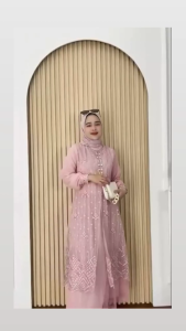 New Laila Dress Brukat Bahan Velvet Mix Tille Gaun Kondangan Pesta Bridesmaid Wanita Dewasa 2025