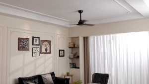 GEERLI 42 inch Retro style Brown Ceiling Fan Pure copper DC motors are more energy-efficient and more durable silent fan blades 6 wind speed levels,equipped with sensitive remote control suitable for dining rooms living rooms and cafes.