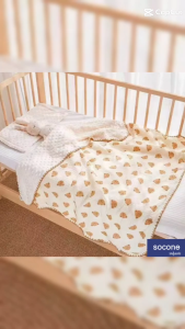 Socone Infant Newborn Swaddle 100% Cotton Multifuncion Receiving Blanket Double Layer 100x75cm