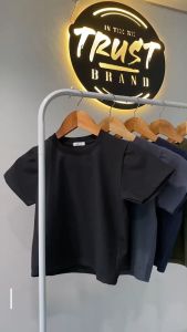 Crop Top เสื้อครอปแขนสั้นคอกลม คอตตอนแท้ นุ่ม เด้ง