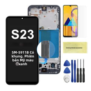 Samsung S23 TFT LCD Display Touch Screen Digitizer Assembly Khung Thay Thế Cho SM-S911B/SM-S911U/SM-S911W Màn Hình Điện Dung Phần Điện Thoại Di Động Chất Lượng Cao