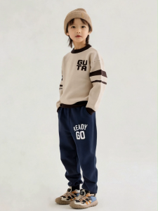 [Fast Shipping] Kids Sports Long Pants for Boy 5-13 Yrs Elastic Waist Loose Long Pants for Kids Boy