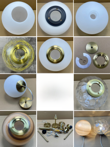 Outdoor round Glass Lampshade Plastic G9 DIY Creative Hardware Accessories Single Mouth Shell Cover Lighting Decor Sources