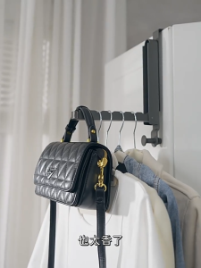 Travel  Hanger Hook Portable Foldable Clothes Hanging Door Drying Rack Multifunctional Storage Rack No Drilling