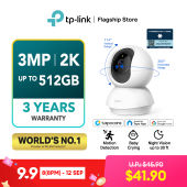 TP-LINK Tapo C211/TC71/C216 CCTV 360 Degree 3MP 2K Home Security IP Camera |  2-Way Audio | Night View | Motion Detection | 3 Years Warranty | Baby Camera | Living Room Camera | 512GB Storage