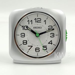 100% ORIGINAL SEIKO Quiet Sweep Analogue Light Snooze Beep Alarm Clock QHE194 [Jam Loceng]