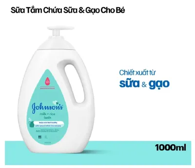 Sữa tắm Johnson chứa sữa và gạo/yến mạch 1000ml date 2027