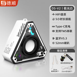 DeShun DS-V2 Bluetooth Speaker Walkie-Talkie Wireless Retro Style Stereo Sound High Bass Plastic Body Battery Powered Speaker
