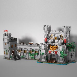 2484PCS  Sword of Holy Spirit Castle Building Blocks Medieval Castle Architecture Model Splicing Assembly Brick Toys Adults Gift