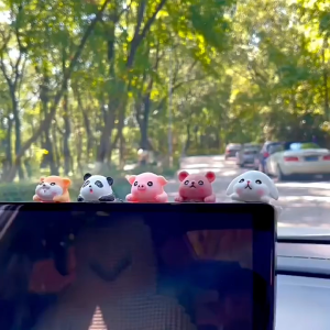 Satu Keluarga Ornamen Miniatur Motif Hewan Lucu C1301 Mini Figure Pajangan Dashboard Laptop HP