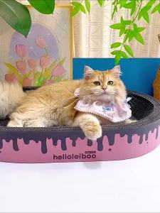 HELLOLEIBOO | Thickened Wear-Resistant Shred-Free Cat Scratcher Corrugated Cardboard
