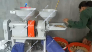 Dao Nghiền Gắn Buồng Xát Lúa Mini Gia Đình