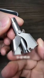 Nose Hair Trimmer Stainless Steel Manual Mechanical Shaving Razor Washable Hair Removal Tool Brush