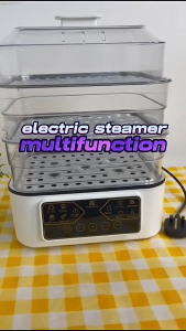 Electric Steamer 3 Layer Multi Function | Steam Cook Hotpot | Dumpling Rice Stew Breakfast Cooker