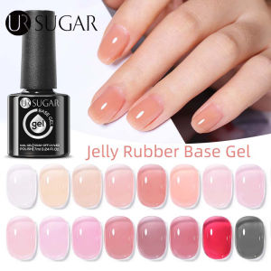 UR SUGAR 7ml Jelly Rubber Base Gel Ice Transparency Gel Polish Translucent Manicuring UV Led Soak Off Nail Art Jelly Colors Gel Nail