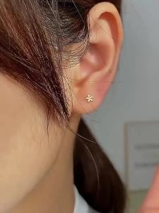 Mini Heart Earrings for Women Hypoallergenic Daily Wear Minimalist Cute Star Stud Earring Girls Fashion Pierc Jewelry Gifts