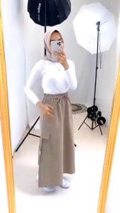 ROK CARGO TERBARU ROK KARGO PINGGANG KARET