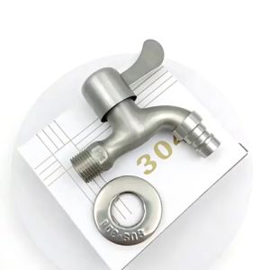 Vòi nước Vòi hồ tay gạt 1 đầu ra inox tay gạt cao cấp.