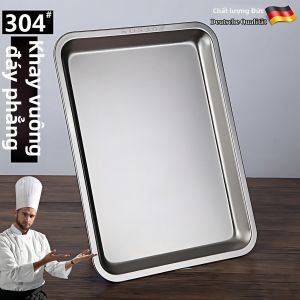 Besee | Khay Hình Chữ Nhật Inox 304 Chuẩn Thực Phẩm Dày Dặn