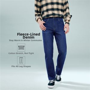 Giordano | Faux Fur Inside Washed Cat Whisker Design Mens Jeans