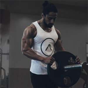 Fitness Training Vest Cotton Elastic Shoulder Exercise Clothes Wide Shoulder Vest Summer Trendy Style Iron without Sleeve