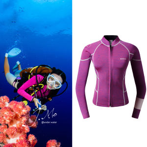 WaterStar Surfing Wetsuit Top And Bottoms Long Sleeve Diving Suit Thermal Cold Proof Sun Protection Clothing Set for Women