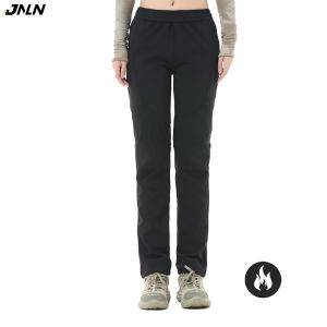JNLN Women Winter Fleece Pants Waterproof Warm Hiking Camping Climbing Sports Trousers Trekking Mountaineering Windproof Pants