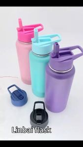 Lid with Straw for Wide Mouth Bottle Cover Silicone Boot Compatible with Tumbler HydroFlask Accessories