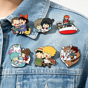 Bandai | Cute Japanese Cartoon Character Enamel Pins Kawaii Anime Lapel Brooches Aesthetic Metal Badges for Clothing Gifts for Teen Fans