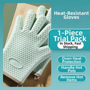 HENGPIN | Heat Resistant Thick Silicone Baking Gloves