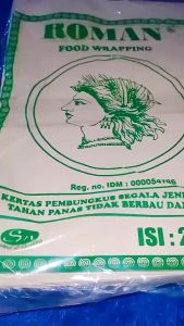 Kertas Nasi Coklat | Kertas Pembungkus Segala Jenis Makanan | ROMAN HIJAU 250 Lembar