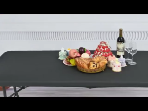【High Quality】TOP TABLE CLOTH Spandex Folding Lifetime Table Cloth Elastic Table COVER Washable Dust Protection