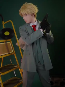 Ready Stock Selangor Local Warehouse Spy x Family Loid Forger Cosplay Costume Full Set Grey Suit Anime Outfit For Comic Con Halloween Party