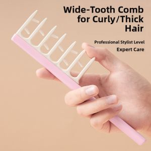 Large Size Wide Tooth Comb Deer Antler Comb for Ladies Long Hair Smooth No Tangle Household Volumizing Knot Free Hair Care Tool