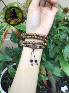 Vòng tay 108 hạt trầm tốc tự nhiên mix charm