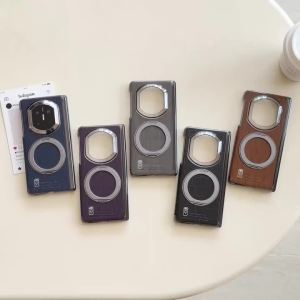 ZHUOHUAN | Crocodile Pattern Leather Magnetic Case With Hinge Protection For Samsung Galaxy Z Fold8 Ultra 7 6 360 Rotation Ring Stand Cover