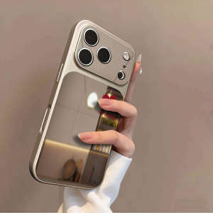Sup&LV | New Minimalist Phone Case With Mirror Aesthetic Stylish Full Lens Protection For Iphone 17 Pro Max