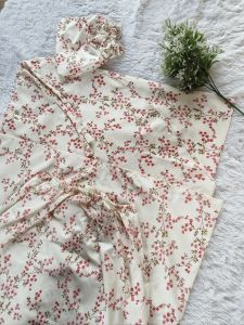 Mukena Katun Rayon Dewasa Jumbo Motip Caludya Free Tas mini Travelling