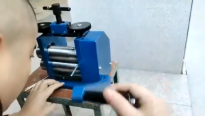 Jewelry Rolling Manual Mill Machine Gear Ratio 1:2.5 Wire Roller Mill 0.1-7mm Press Thickness