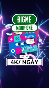 SIM 4G Mobifone BIGME - Tặng 7GB Data tốc độ cao Mỗi Ngày - Dùng mạng Cho Mọi Thiết Bị - Phí Đăng Kí 125k/tháng  Bảo hành 1 đổi 1 FREESHIP - CHƯA KÍCH HOẠT