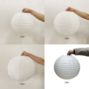 1PC 4/6/8/10/12/14/16inch China White Paper Lanterns Festival Supplies Birthday Wedding Party Decoration Gift Craft DIY Lantern