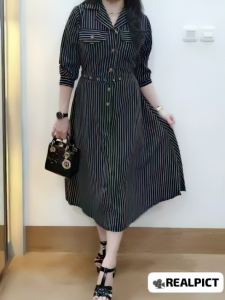 JESS Dress Blazer Free Belt Dress Salur Stripe Dress Katun Dress Casual Dress Formal Dress Pesta