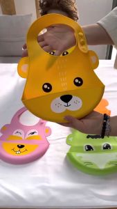 Bevavar Celemek Makan Bayi Karakter Lucu Bib Bayi Slaber Makan Bayi Silikon