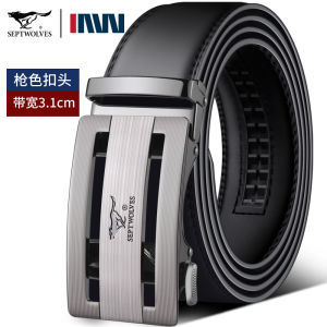 เข็มขัดแฟชั่นบุรุษ Septwolves หนังวัวแท้พร้อมหัวเข็มขัดอัตโนมัติ เหมาะสําหรับเยาวชน วัยกลางคนและวัยชรา