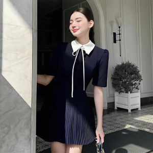 French Style Polo Collar Dress Slimming